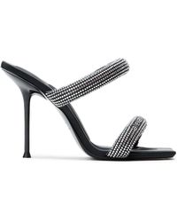 Alexander Wang - Stiletto-Sandalen Mit Kristallen - Lyst