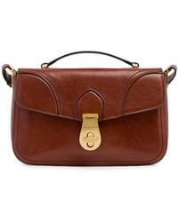 The Bridge - Mia Twist-Lock Leather Tote Bag - Lyst
