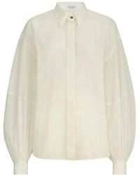 Brunello Cucinelli - Monili Pinstripe-Pattern Shirt - Lyst