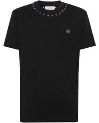 Philipp Plein - Logo-Appliqué Cotton Crew-Neck T-Shirt - Lyst