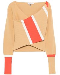 Patrizia Pepe - Colour-Block Wrap-Front Knit - Lyst