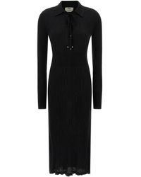 Fendi - Wool Fitted Midi Dress Clothing - Lyst