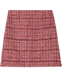 St. John - Knitted-trim Tweed Miniskirt - Lyst