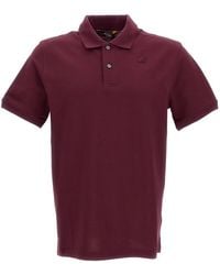K-Way - Amedee Logo-Patch Piqué Polo Shirt - Lyst