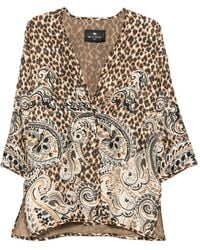 Etro - Leopard-Print Paisley Jacket - Lyst