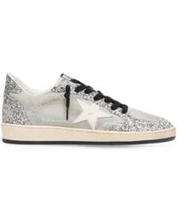 Golden Goose - Deluxe Brand Ball-Star Suede Sneakers With Glitter Inserts - Lyst
