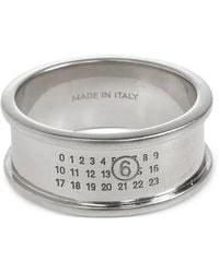 MM6 by Maison Margiela - Logo-Engraved Band Ring - Lyst