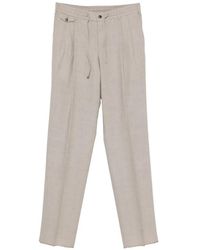 PT Torino - Pleated Drawstring-Waist Trousers - Lyst
