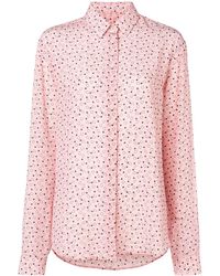 Saint Laurent Camisa clásica estampada - Rosa