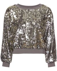 Alice + Olivia Smith cropped sweater - Gris