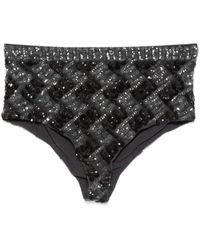P.A.R.O.S.H. - Patterned Sequin-Embellished Mini Shorts - Lyst