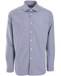 Corneliani - Geruit Overhemd - Lyst