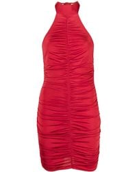 Noire Swimwear - Ruched Halterneck Minidress - Lyst