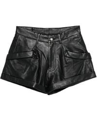 R13 - Leather Shorts - Lyst