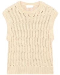 Lardini - Open-Knit Cotton Vest - Lyst