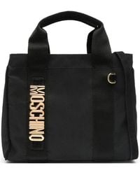 Moschino - Small Logo-Plaque Tote Bag - Lyst