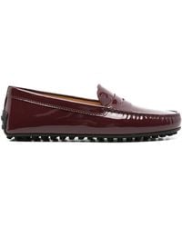 Tod's - Penny Slot Patent-Leather Loafers - Lyst