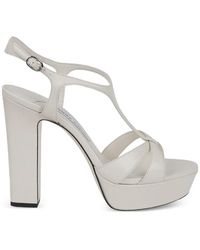 Jimmy Choo ストラップ ミュール ホワイト | Lyst