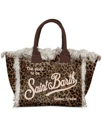 MC2 Saint Barth - Vanity Tote Bag Mit Leoparden-Print - Lyst