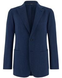 BOGGI - Blazer Boutonné À Poche Plaquées - Lyst