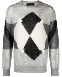 Neil Barrett - Argyle Check-Pattern Jumper - Lyst