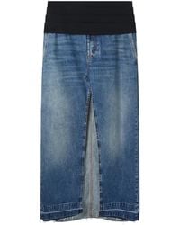Stella McCartney - Denim Maxi Skirt - Lyst