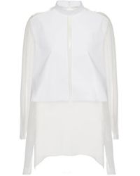 Valentino Garavani - Panelled Silk Shirt - Lyst