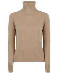 Allude - Roll-Neck Ribbed-Trim Sweater - Lyst