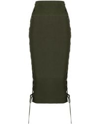Monse - Lace-Up Detailed Knitted Skirt - Lyst