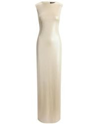 Ralph Lauren - Metallic-Jersey Boat-Neck Maxi Dress - Lyst