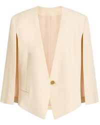 Alberta Ferretti - V-Neck Single-Breasted Blazer - Lyst