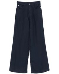 Emporio Armani - Linen Trousers - Lyst