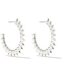 Tasaki - 18Kt Collection Line Danger Tribe Akoya Pearl Large Hoop Earrings - Lyst