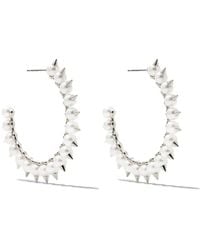 Tasaki - Créoles Danger Tribe En Or Blanc 18Ct Ornées De Perles Akoya - Lyst