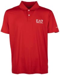 EA7 - Polo Con Logo Estampado - Lyst