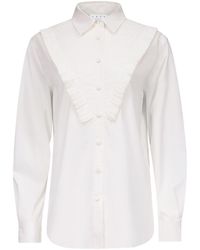 Area - Bib-collar Cotton-blend Shirt - Lyst