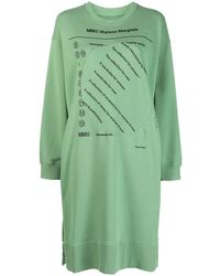 MM6 by Maison Margiela - Graphic-Print Sweatshirt Dress - Lyst