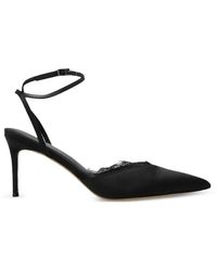 Black Suede Studio - Lace-Detail Pumps - Lyst