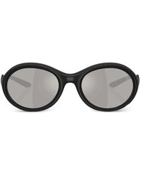DIESEL - Logo-Plaque Round-Frame Sunglasses - Lyst