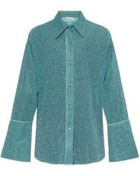 Oséree - Glitter-Effect Long-Sleeve Shirt - Lyst