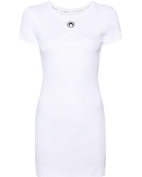 Marine Serre - Organic Cotton Rib T-Shirt Dress - Lyst