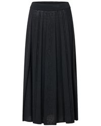 CAMILLA - Pleated Knit Midi Skirt - Lyst