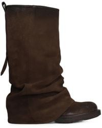 METISSE - Slouchy-Effect Distressed-Finish Boots - Lyst