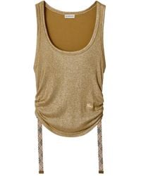 Burberry - Metallic Ribbed Tank Top - Lyst