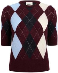 KHAITE - Diamond-Pattern Short-Sleeve Top - Lyst