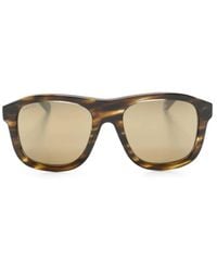 Gucci - Logo-Plaque Square-Frame Sunglasses - Lyst