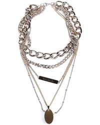 Rabanne - Collana Con Placca Logo - Lyst