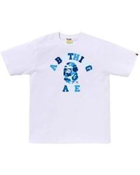 A Bathing Ape - Abc Camo College T-Shirt - Lyst