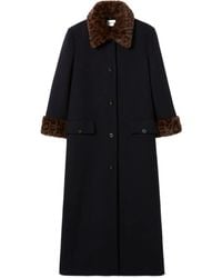 Claudie Pierlot - Abrigo con cuello con estampado de leopardo - Lyst