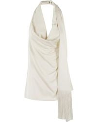 Isabelle Blanche - Draped Fringe-Detail Top - Lyst